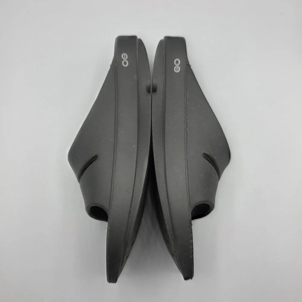 OOFOS OOAHH Sandals Womens 9 Black Recovery Slides Comfort Cushion Shoes Mens‎ 7